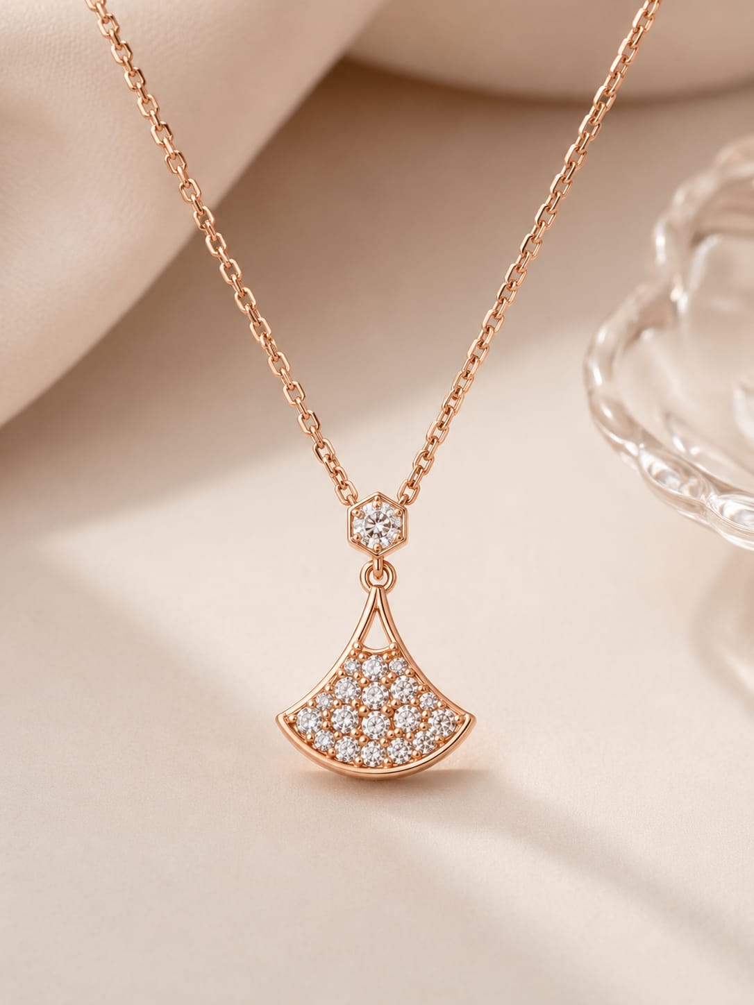 Celeste Fan Pendant Necklace