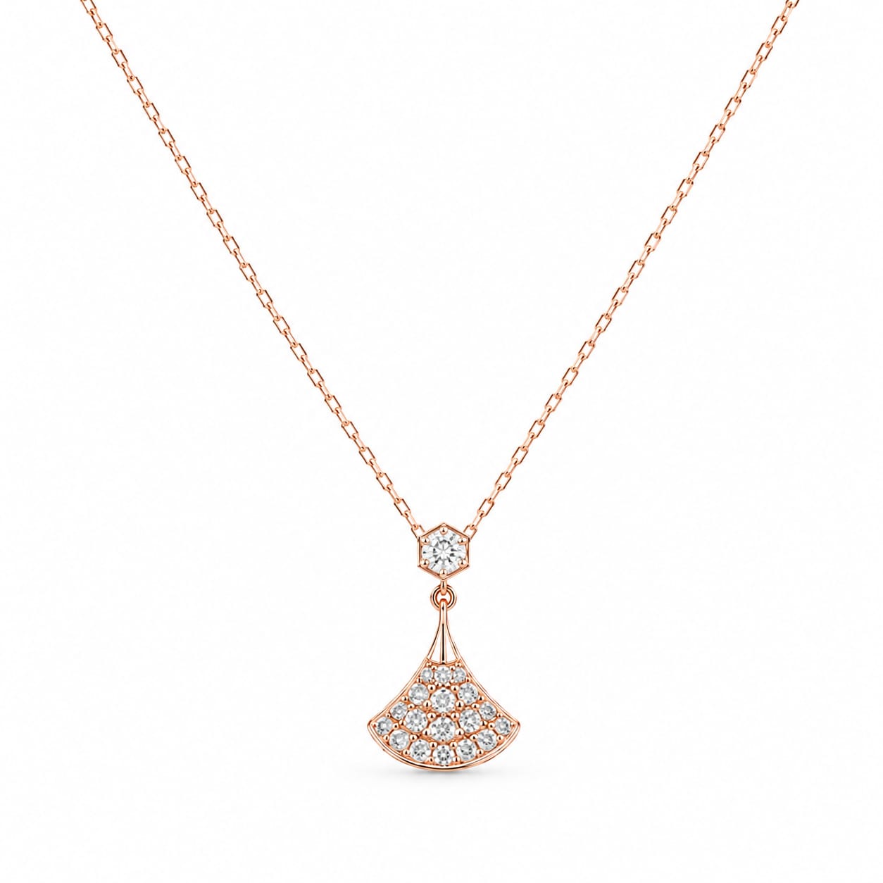 Celeste Fan Pendant Necklace